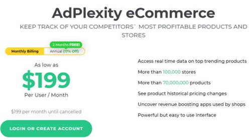 选品工具：Adplexity ecommerce